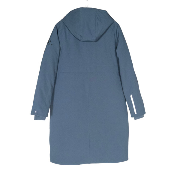 NORDEN Navy Blue Inga Maxi Parka Hooded Winter Jacket Coat Full Zip Womens Large - Picture 3 of 6